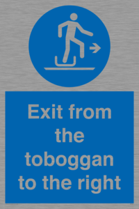 Exit from the toboggan to the right