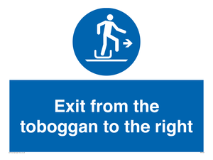 Exit from the toboggan to the right