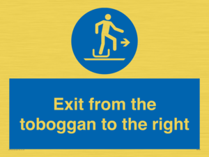 Exit from the toboggan to the right