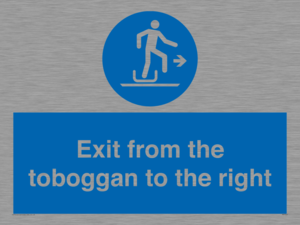 Exit from the toboggan to the right