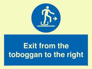 Exit from the toboggan to the right