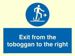 Exit from the toboggan to the right