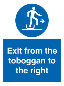 Exit from the toboggan to the right