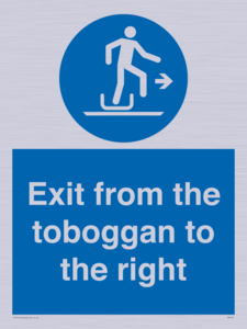 Exit from the toboggan to the right