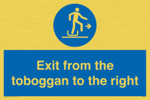 Exit from the toboggan to the right
