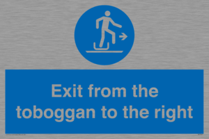 Exit from the toboggan to the right