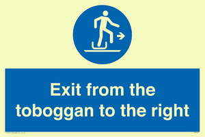Exit from the toboggan to the right