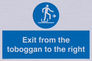 Exit from the toboggan to the right