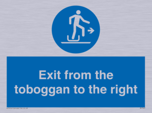 Exit from the toboggan to the right