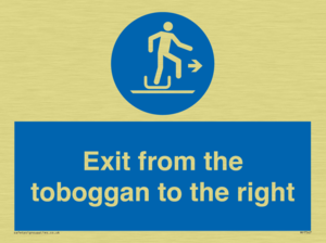 Exit from the toboggan to the right