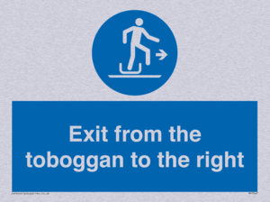 Exit from the toboggan to the right