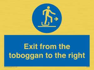Exit from the toboggan to the right