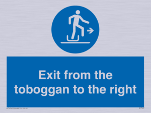 Exit from the toboggan to the right
