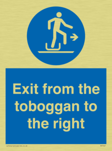 Exit from the toboggan to the right