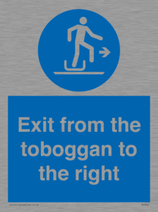 Exit from the toboggan to the right