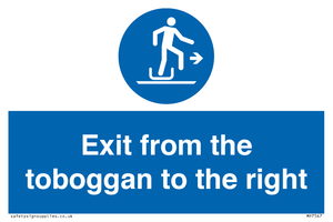 Exit from the toboggan to the right