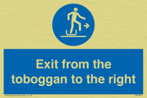 Exit from the toboggan to the right