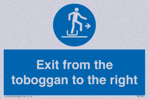 Exit from the toboggan to the right