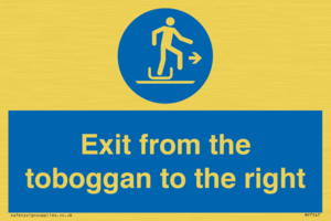 Exit from the toboggan to the right