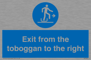 Exit from the toboggan to the right