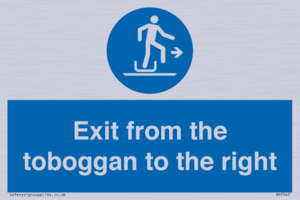 Exit from the toboggan to the right