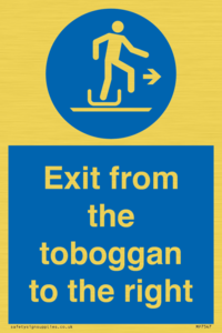 Exit from the toboggan to the right