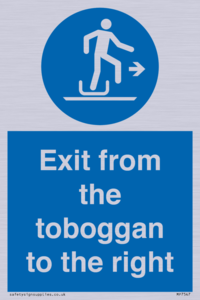 Exit from the toboggan to the right