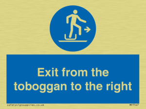 Exit from the toboggan to the right