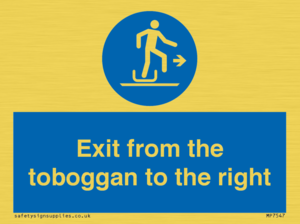 Exit from the toboggan to the right