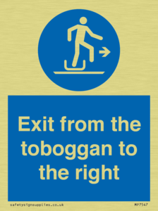 Exit from the toboggan to the right