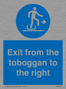 Exit from the toboggan to the right
