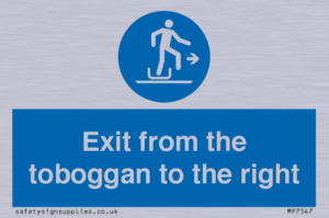 Exit from the toboggan to the right