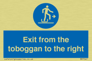 Exit from the toboggan to the right