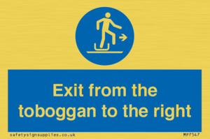 Exit from the toboggan to the right