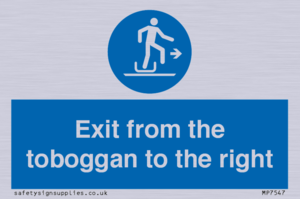 Exit from the toboggan to the right