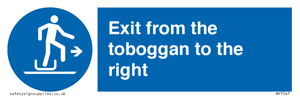 Exit from the toboggan to the right
