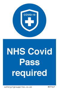 NHS Covid Pass required