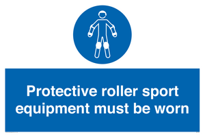Protective roller sport equipment must be worn
