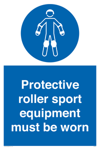 Protective roller sport equipment must be worn