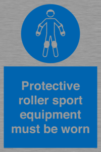 Protective roller sport equipment must be worn
