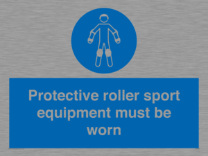 Protective roller sport equipment must be worn