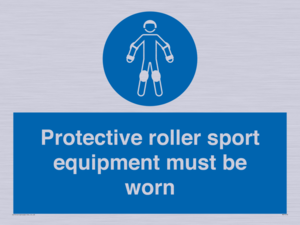 Protective roller sport equipment must be worn