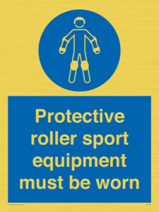 Protective roller sport equipment must be worn