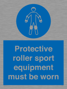 Protective roller sport equipment must be worn