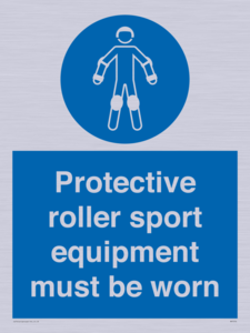 Protective roller sport equipment must be worn