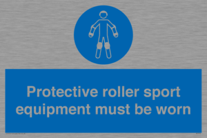 Protective roller sport equipment must be worn