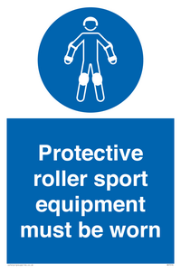 Protective roller sport equipment must be worn