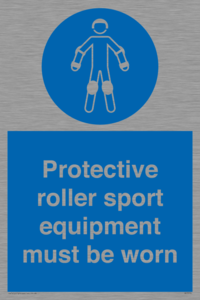 Protective roller sport equipment must be worn