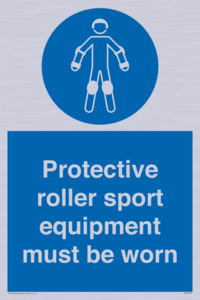 Protective roller sport equipment must be worn