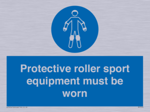 Protective roller sport equipment must be worn